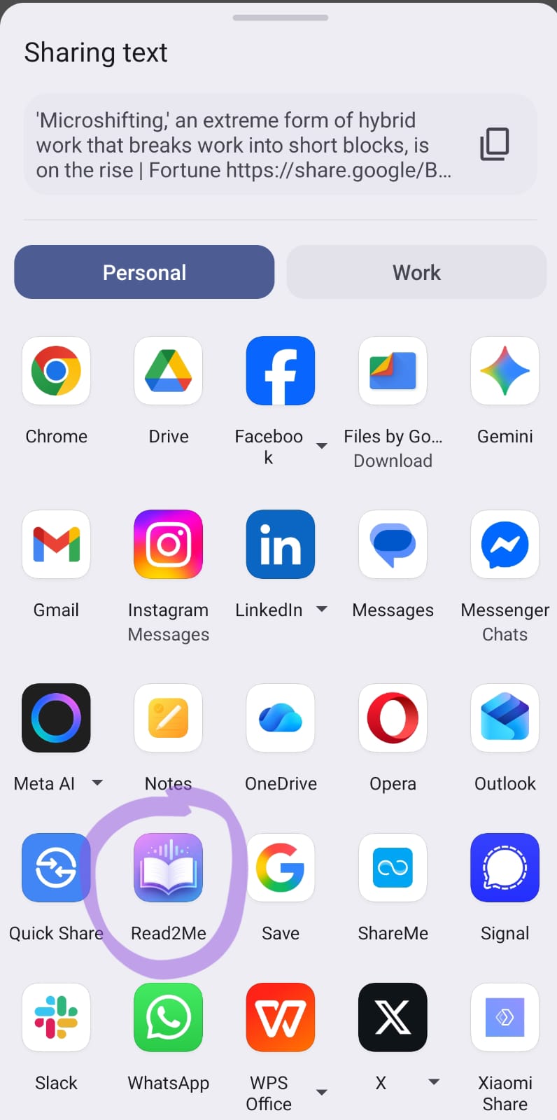 Read2Me App Screenshot 2
